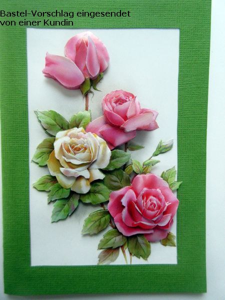 Basteltipp 3D-Karte mit Rosen, neutral