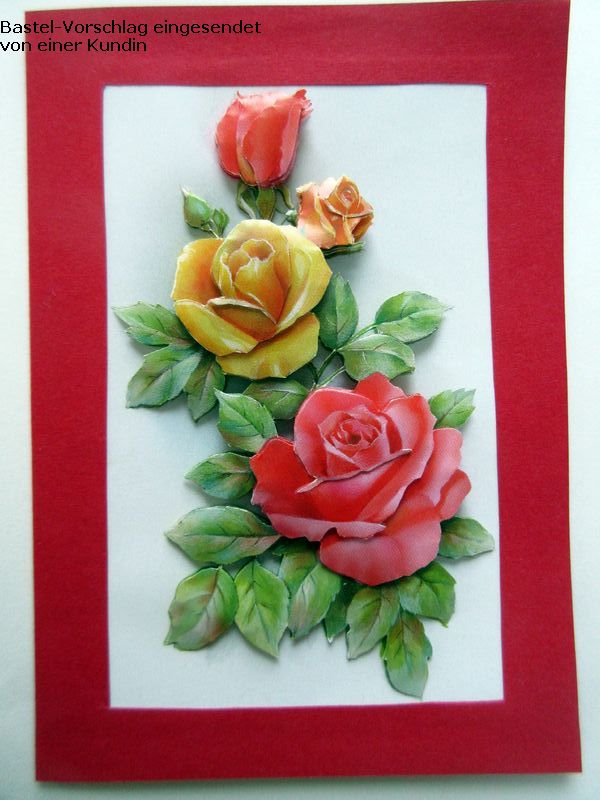 Basteltipp 3D-Karte mit Rosen, neutral
