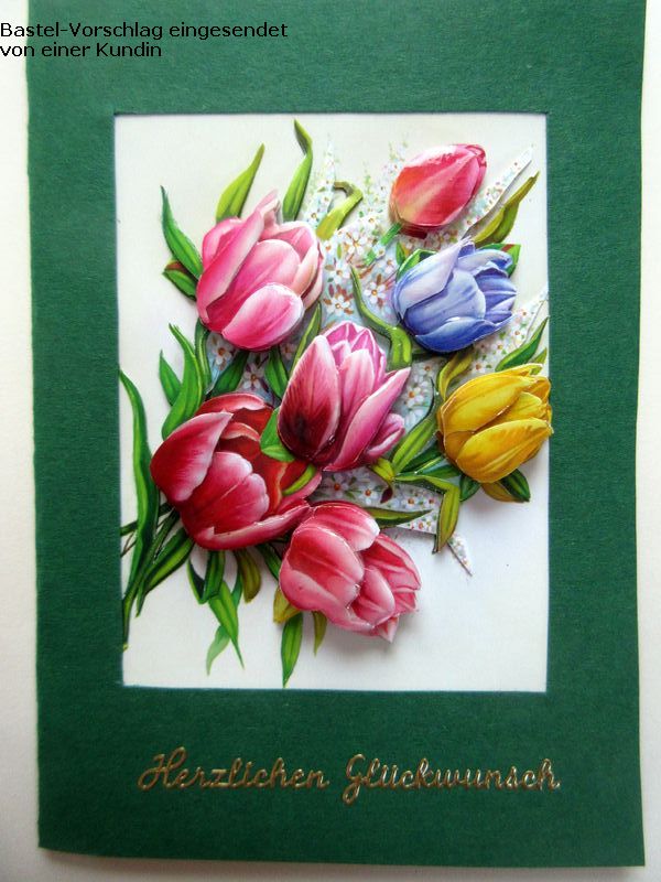 Basteltipp 3D-Karte Herzlichen Glckwunsch mit Tulpen