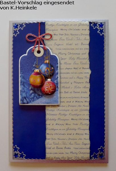Basteltipp 3D-Karte fr Weihnachten in blau