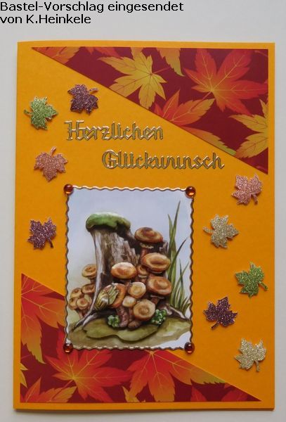 Basteltipp 3D-Karte zum Geburtstag mit Pilzen und Herbstblttern