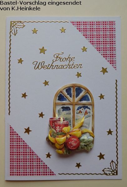 Basteltipp 3D-Karte Frohe Weihnachten wei-pink