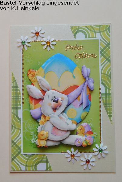 Basteltipp 3D-Karte Frohe Ostern mit Blmchen