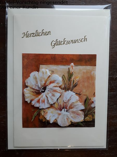 Basteltipp 3D-Karte Glckwnsche mit Blumenmotiv