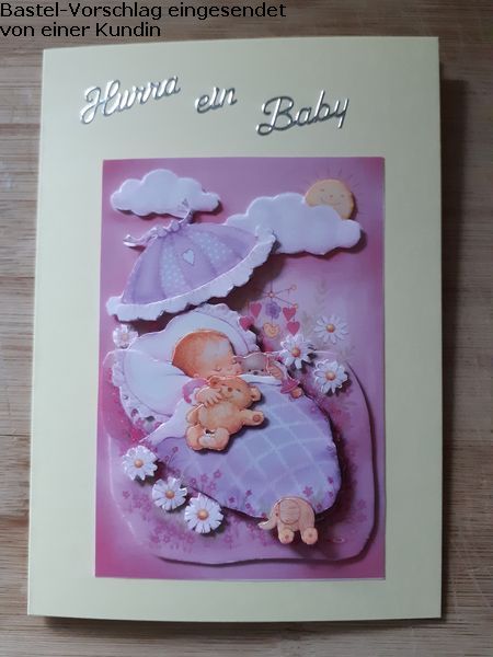 Basteltipp 3D-Karte Baby Mdchen
