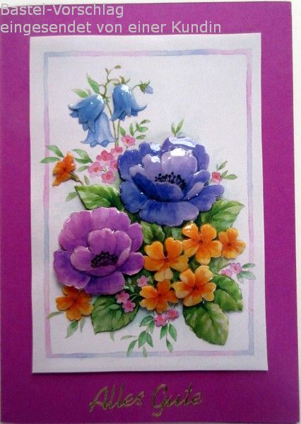 Basteltipp Blumenkarte mit dem 3D-Bogen 416915