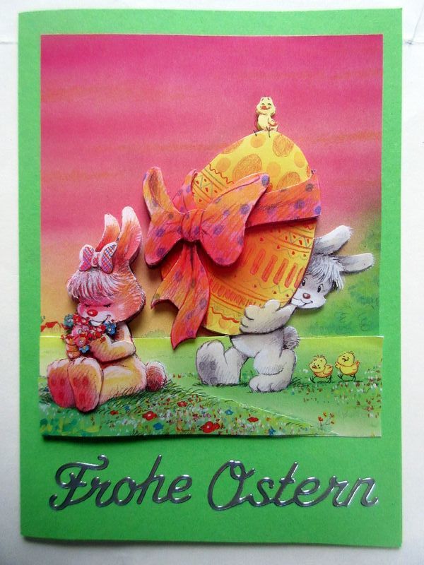 Basteltipp Osterkarte gebastelt mit dem 3D-Bogen 4169151