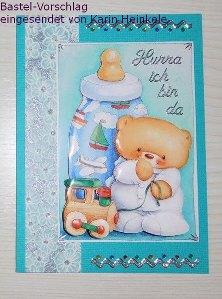 Basteltipp Babykarte mit dem 3D-Bogen 416938