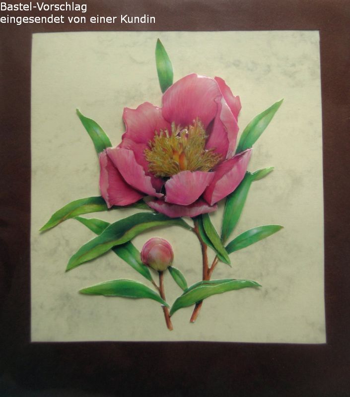 Basteltipp selbstgebastelte Blumenkarte mit dem 3D-Bogen 416978