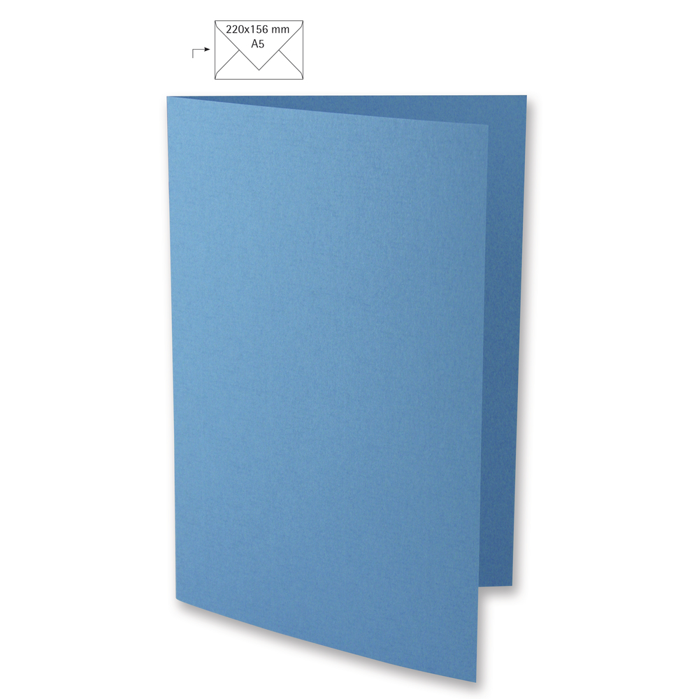 Doppelkarte A5 azurblau von Rayher