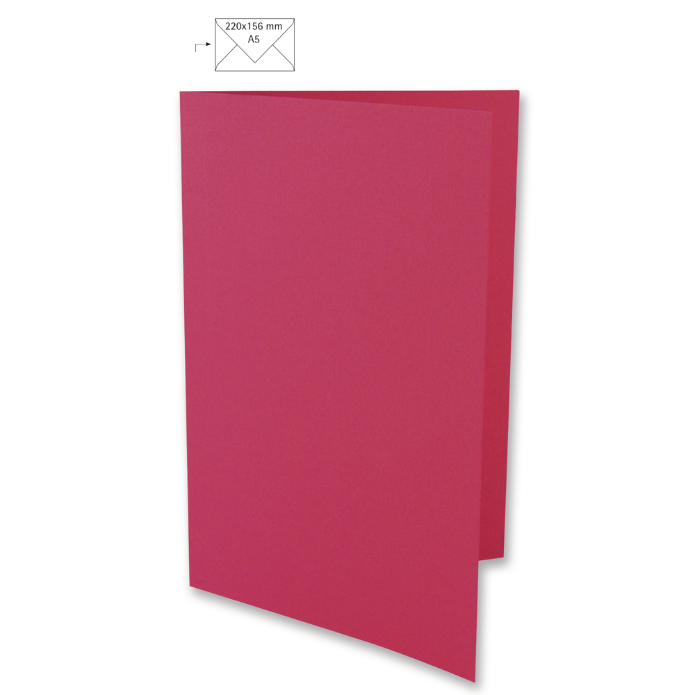 Doppelkarte A5 pink von Rayher