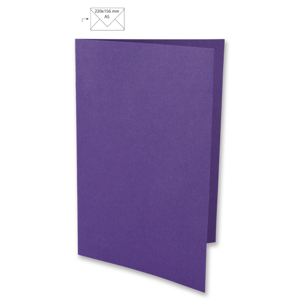 Doppelkarte A5 violett von Rayher