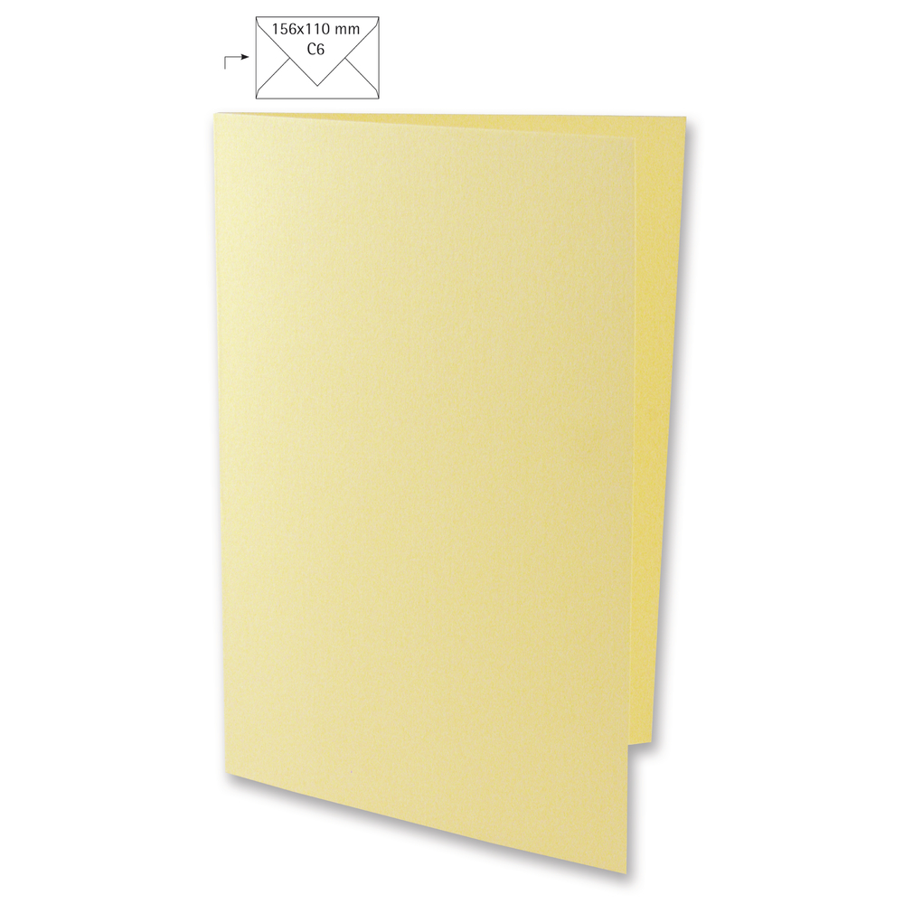 Doppelkarte A6 creme von Rayher