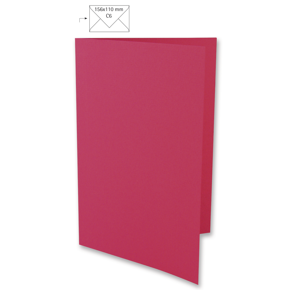 Doppelkarte A6 pink von Rayher