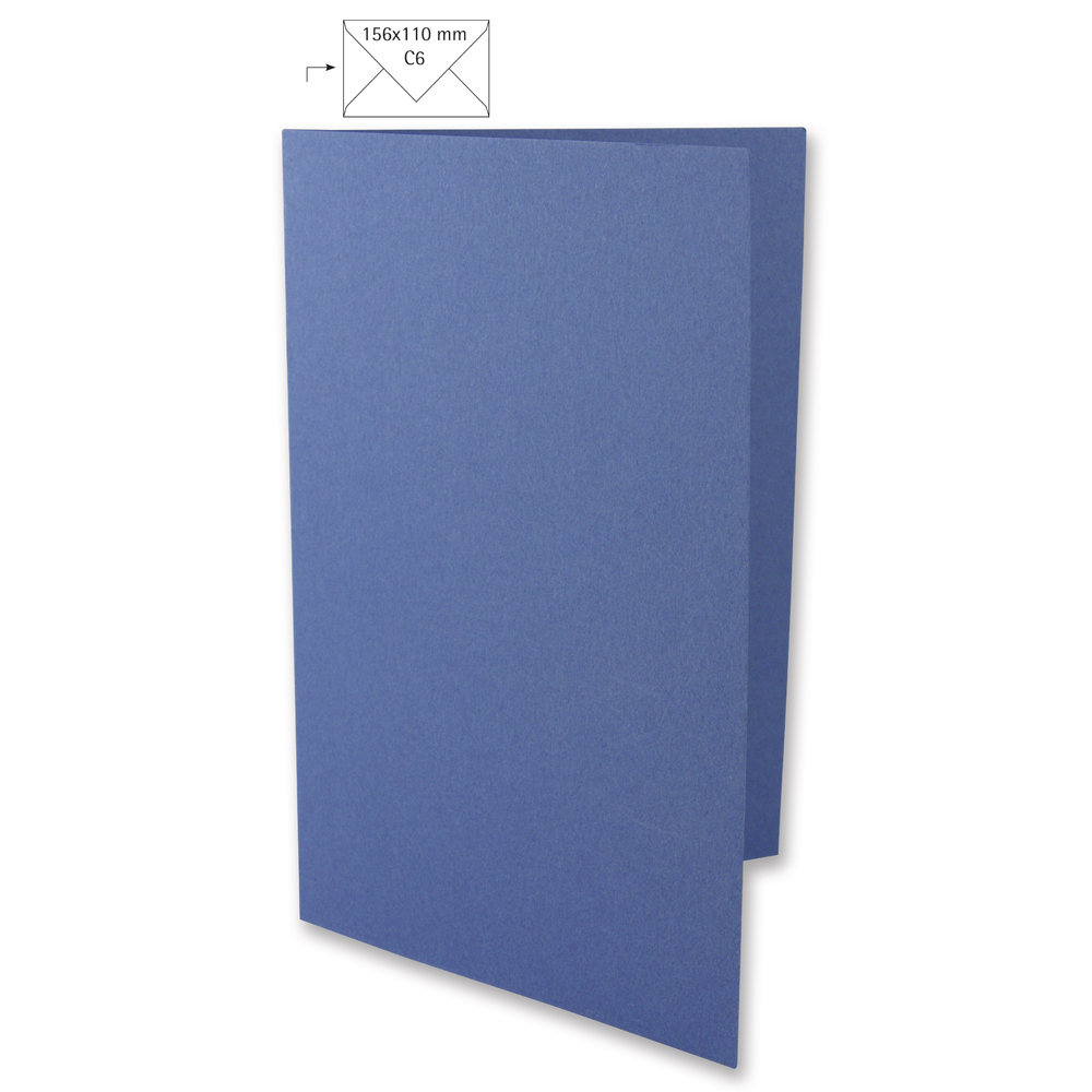 Doppelkarte A6 royalblau von Rayher