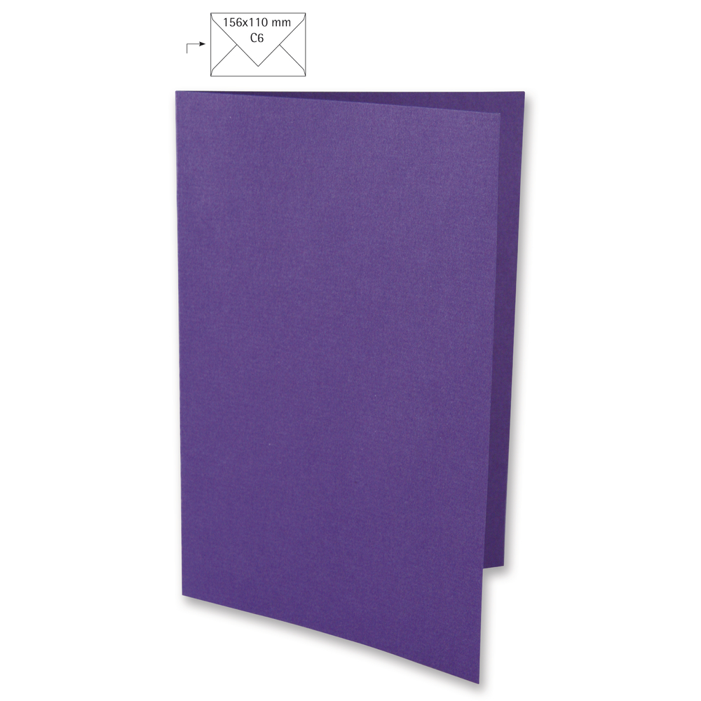 Doppelkarte A6 violett von Rayher
