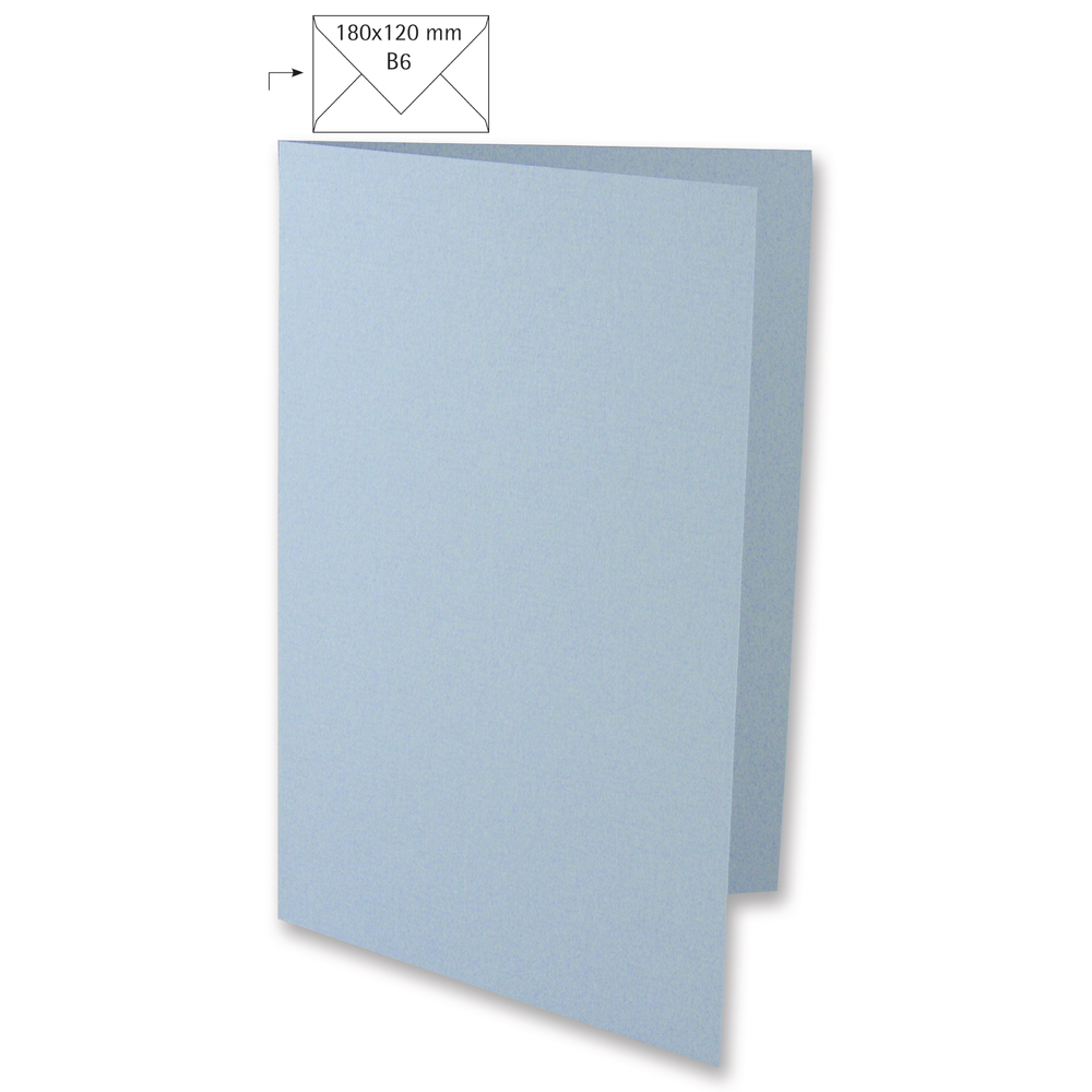 Doppelkarte B6 babyblau von Rayher