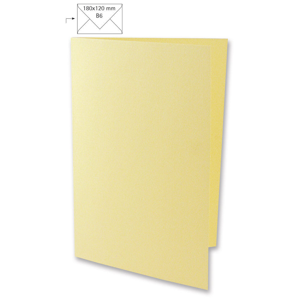 Doppelkarte B6 creme von Rayher