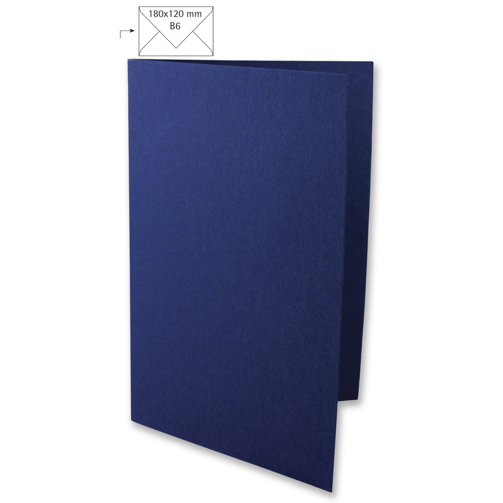 Doppelkarte B6 nachblau von Rayher