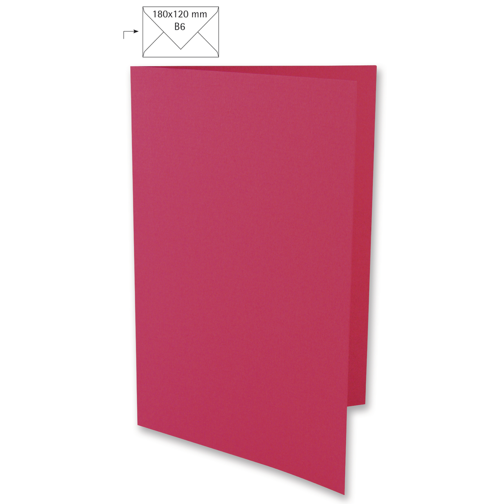 Doppelkarte B6 pink von Rayher