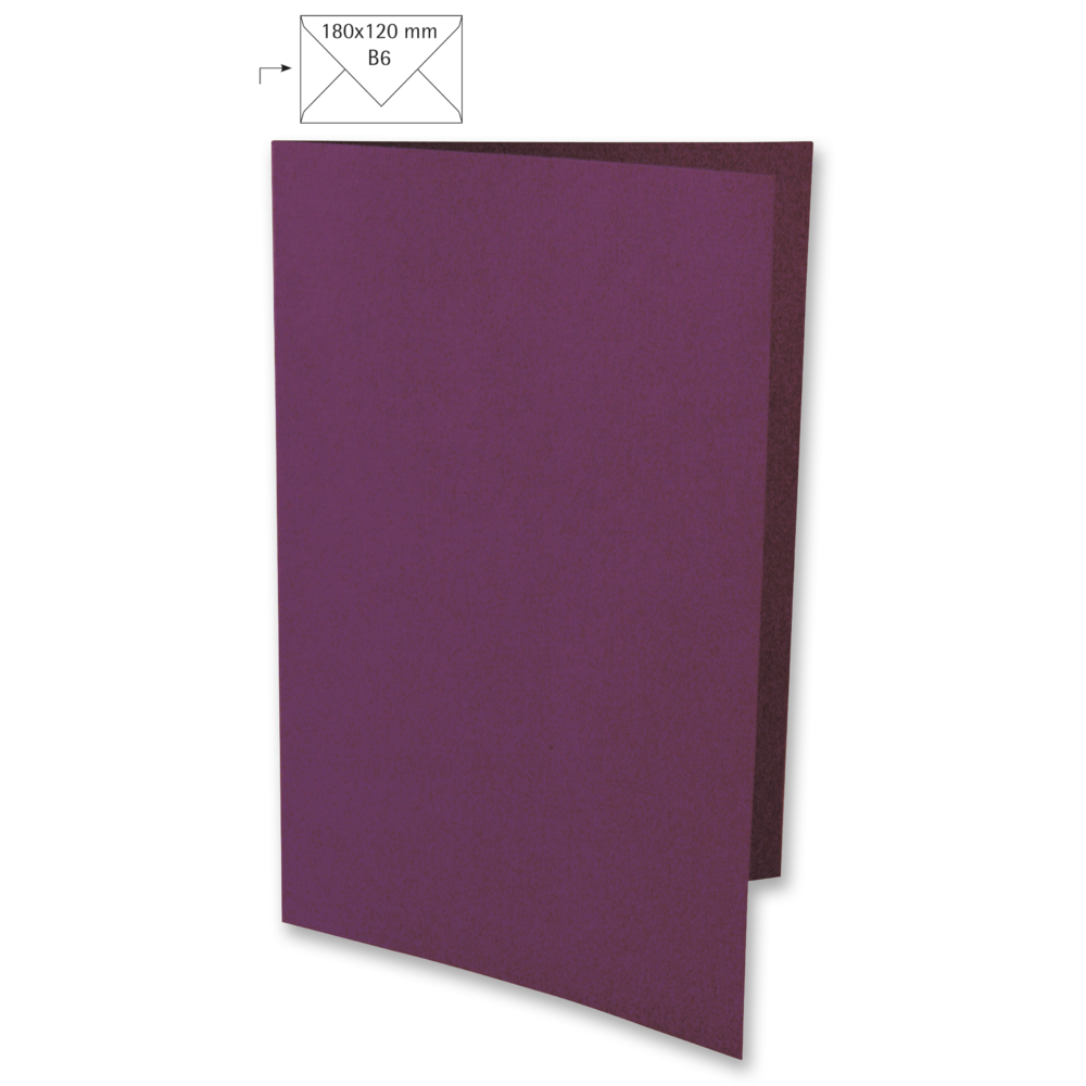 Doppelkarte B6 purple velvet von Rayher