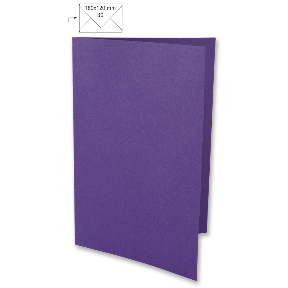 Doppelkarte B6 violett von Rayher