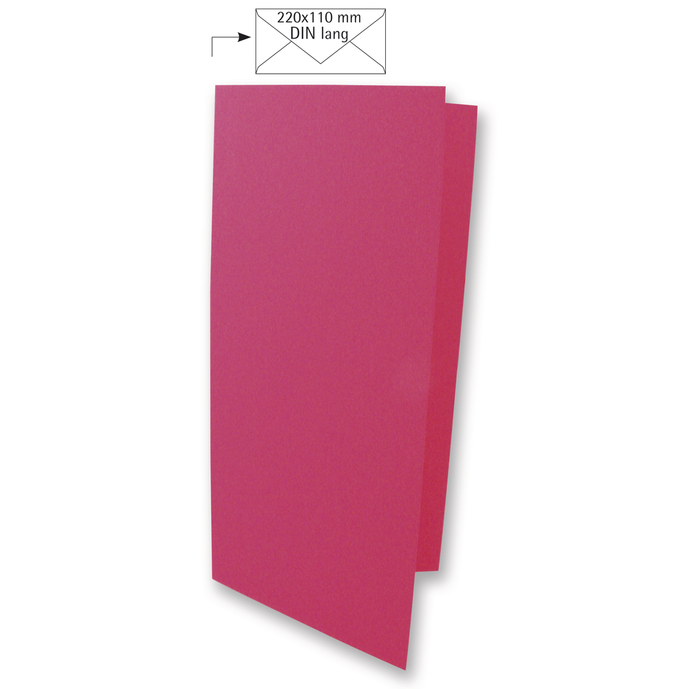 Doppelkarte Din Lang pink von Rayher