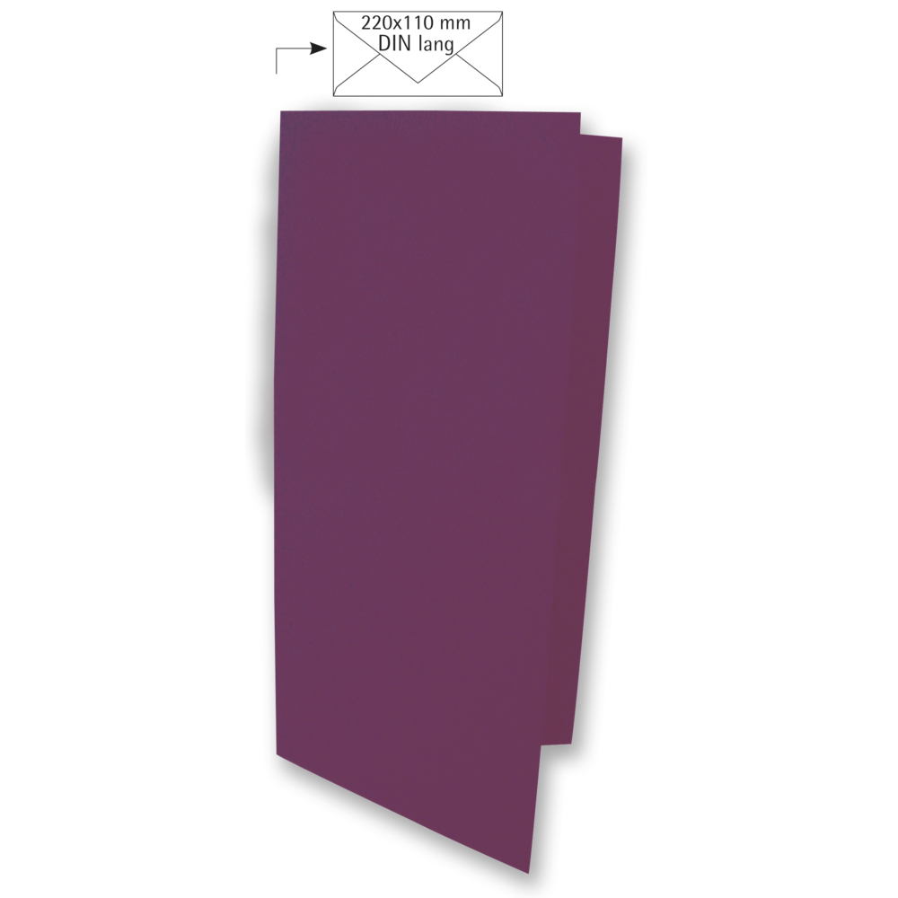 Doppelkarte Din Lang purple velvet von Rayher