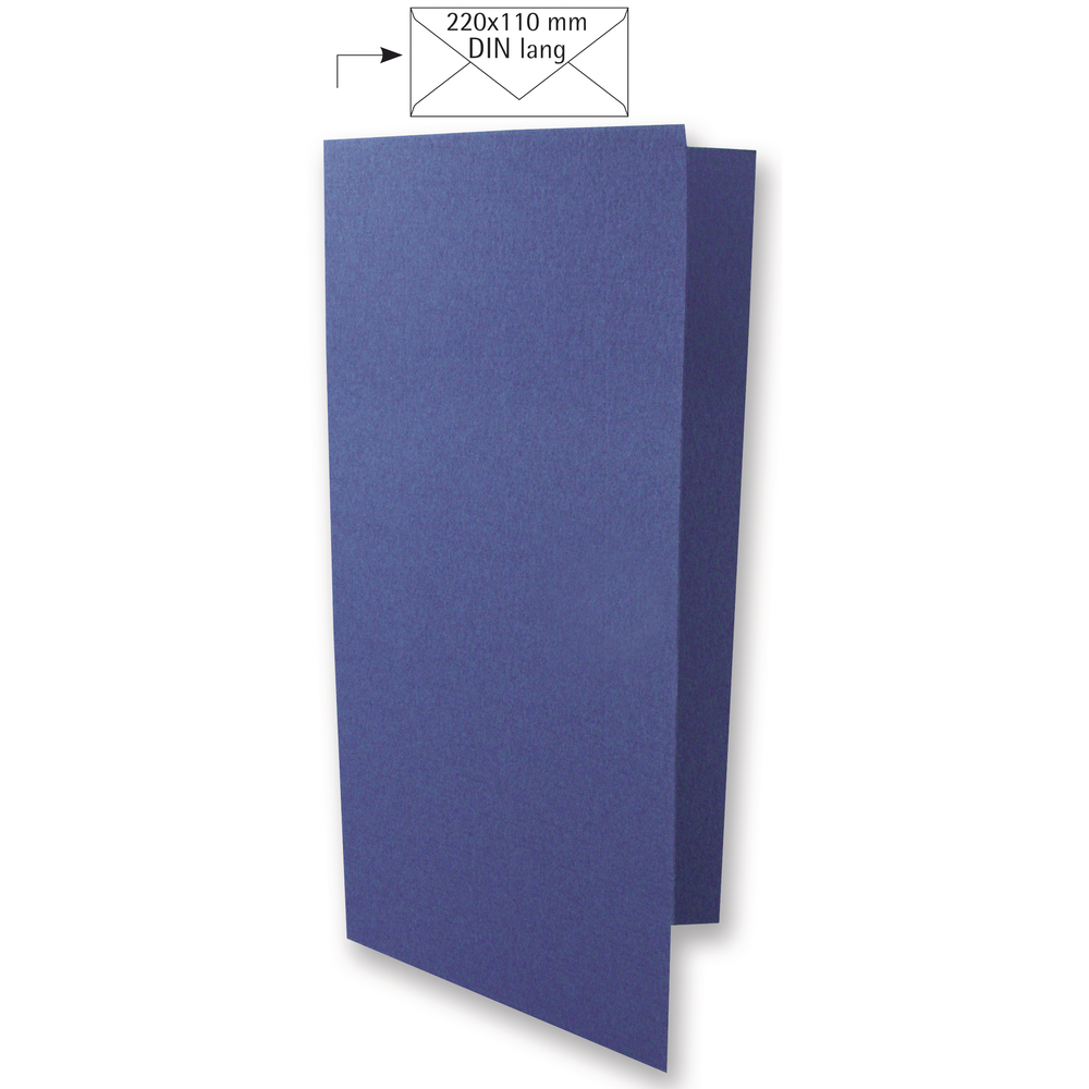 Doppelkarte Din Lang royalblau von Rayher