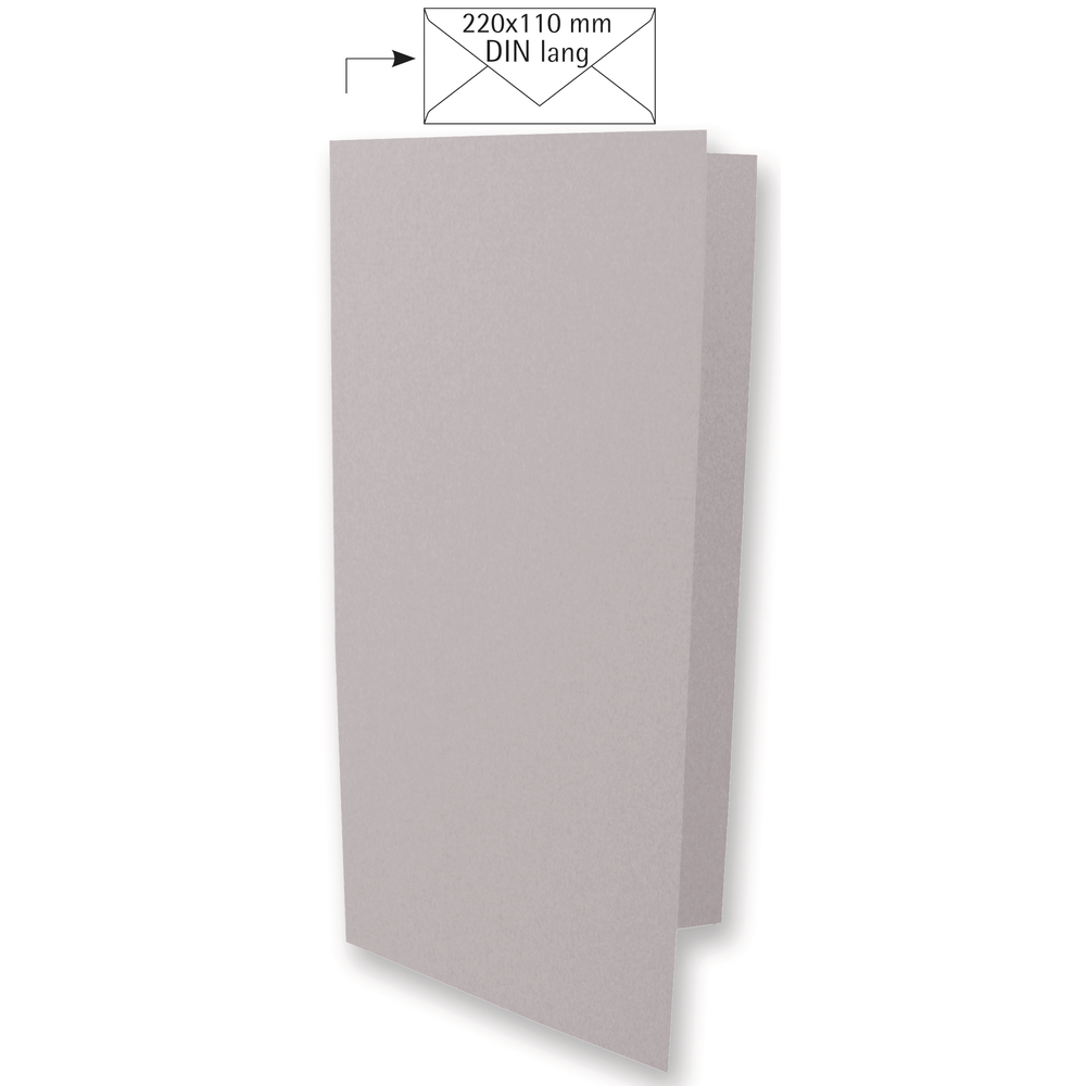 Doppelkarte Din Lang taupe von Rayher