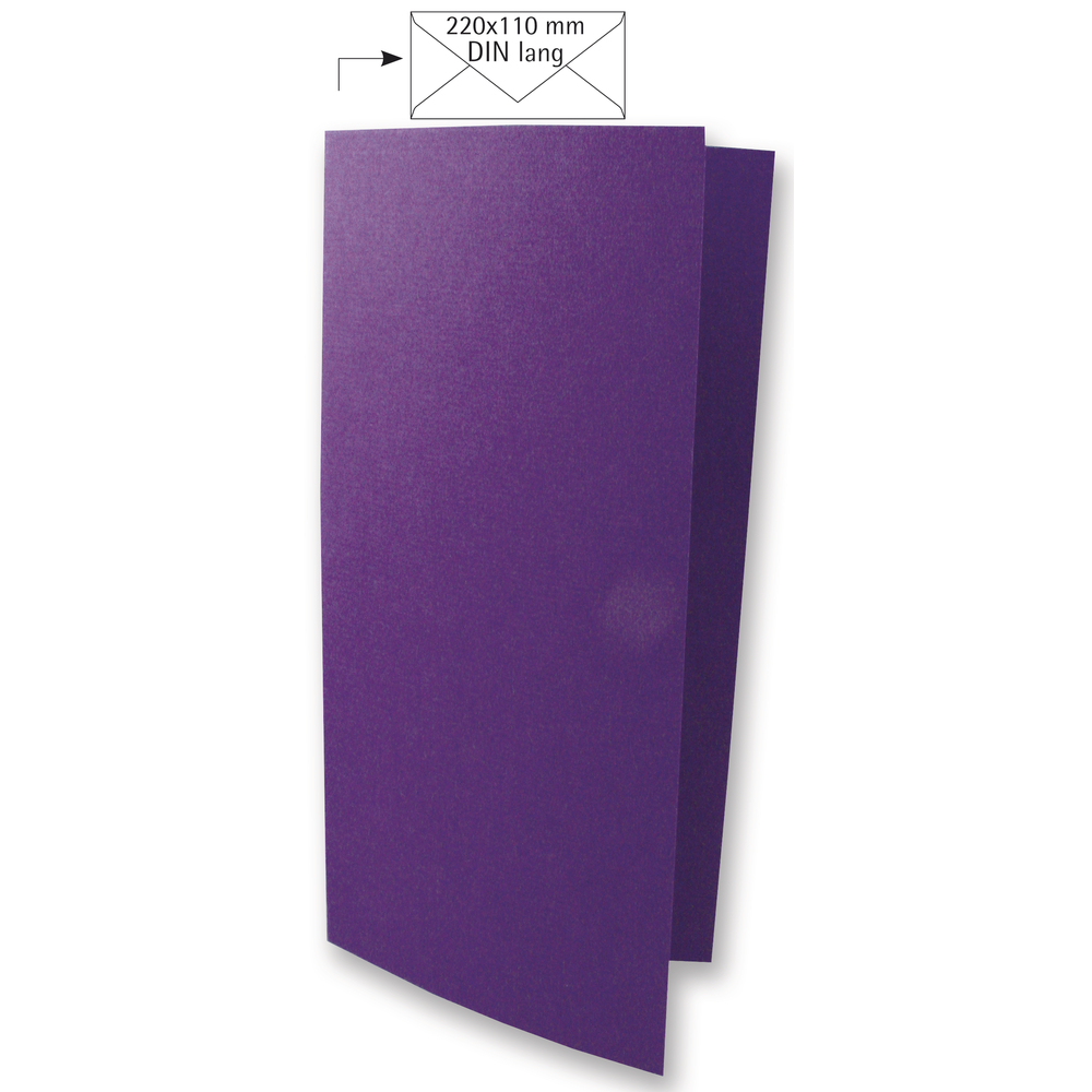 Doppelkarte Din Lang violett von Rayher