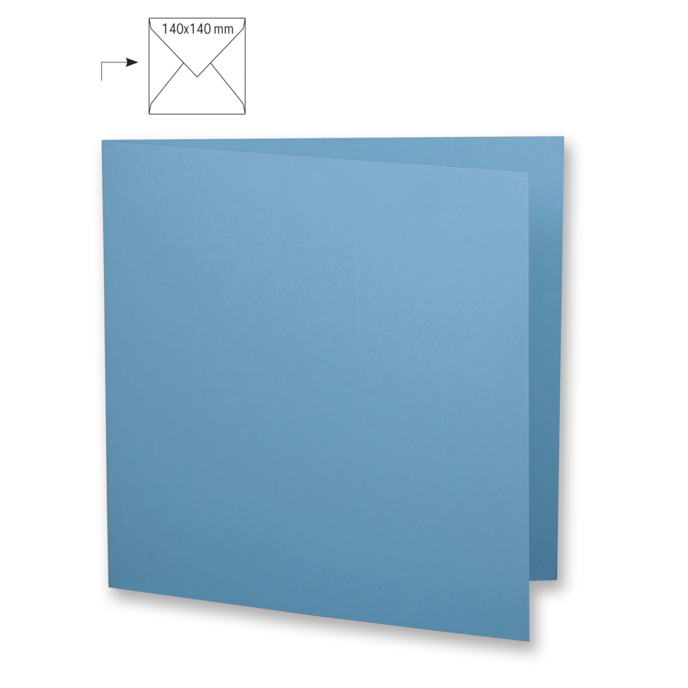 Doppelkarte quadratisch azurblau von Rayher