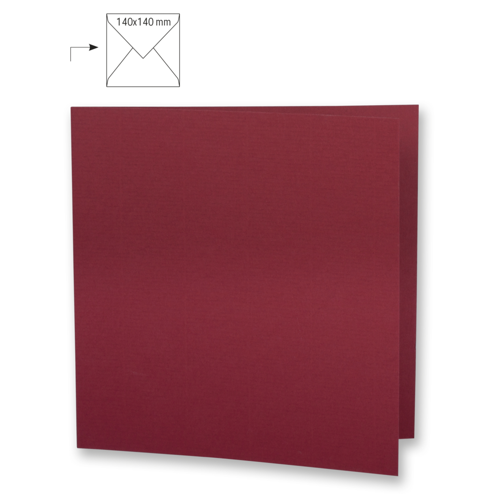 Doppelkarte quadratisch bordeaux von Rayher