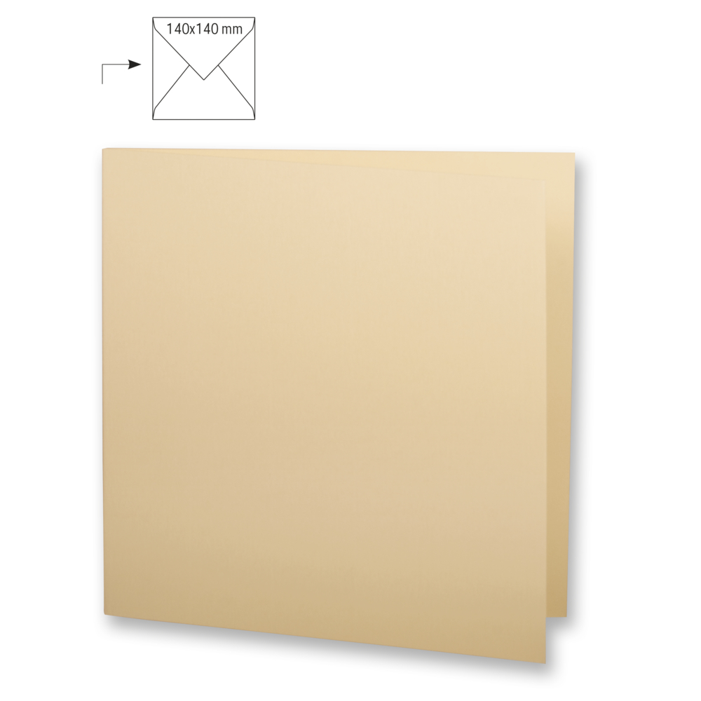 Doppelkarte quadratisch creme von Rayher