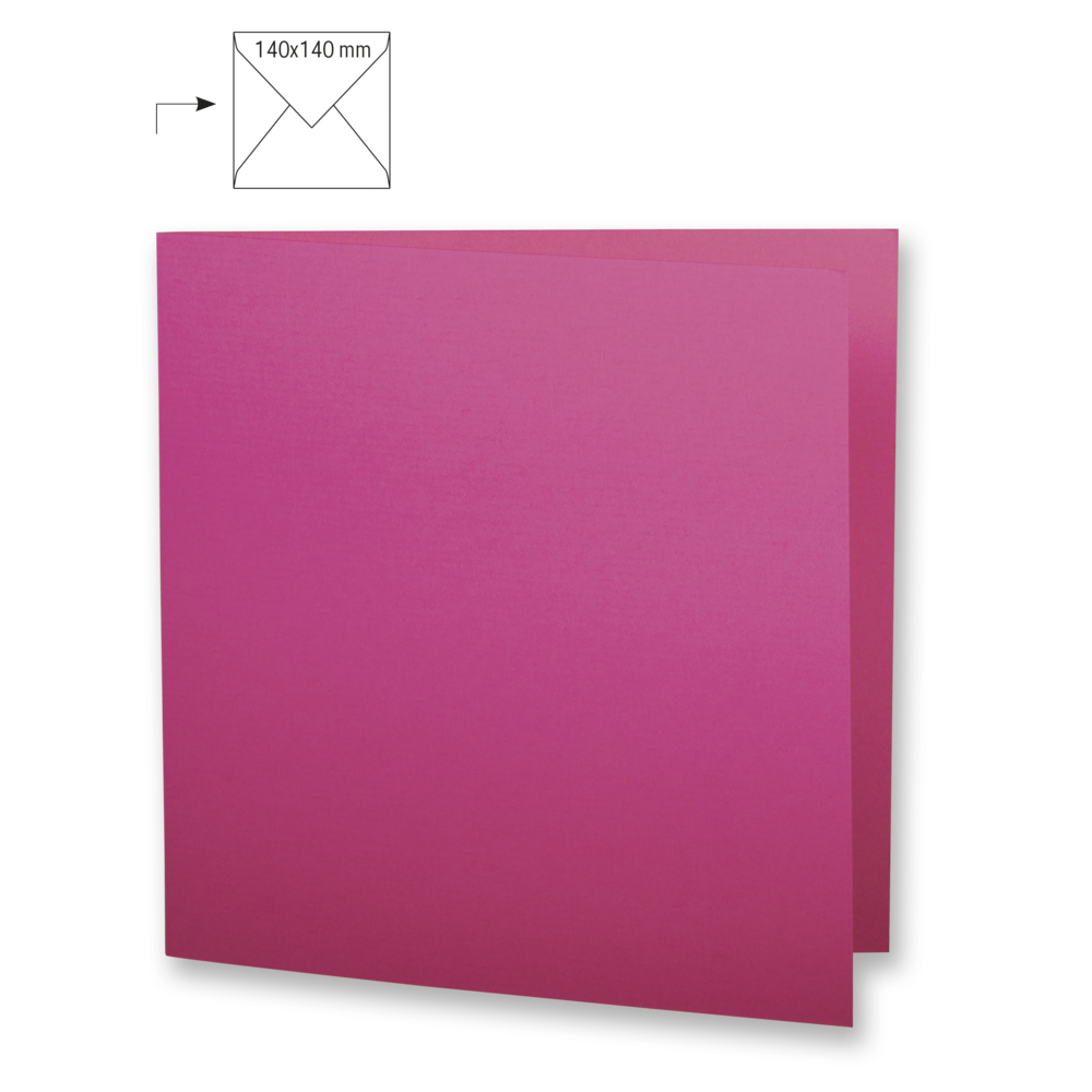 Doppelkarte quadratisch pink von Rayher