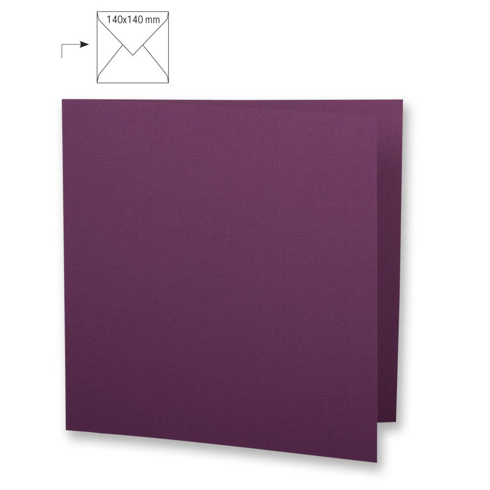 Doppelkarte quadratisch purple velvet von Rayher