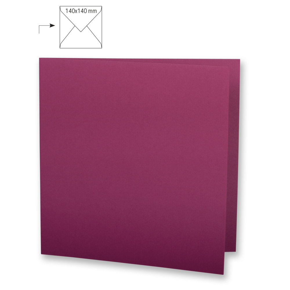 Doppelkarte quadratisch red magma von Rayher