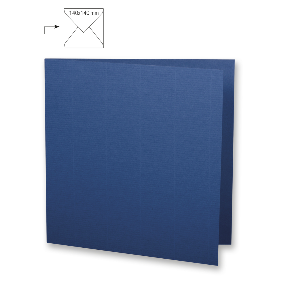 Doppelkarte quadratisch royalblau von Rayher