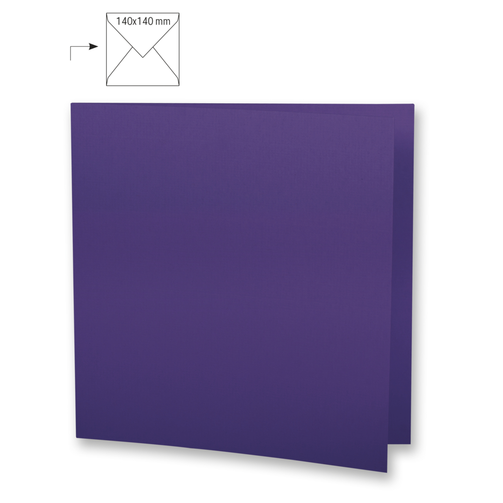 Doppelkarte quadratisch violett von Rayher