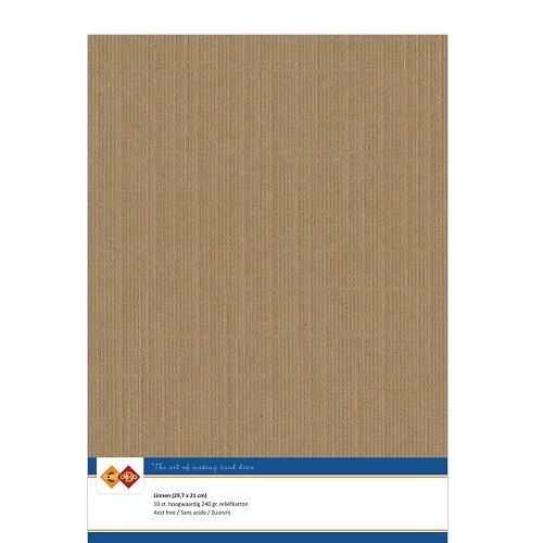 Karten-Karton A4 Leinenstruktur coffee brown