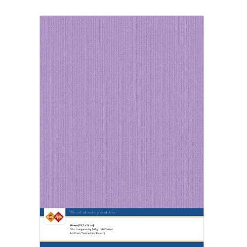 Karten-Karton A4 Leinenstruktur lilac