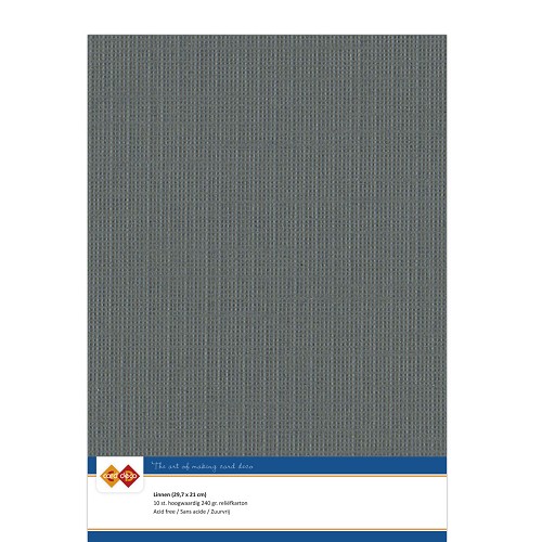 Karten-Karton A4 Leinenstruktur dark grey