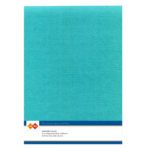 Karten-Karton A4 Leinenstruktur emerald