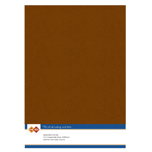 Karten-Karton A4 Leinenstruktur brown