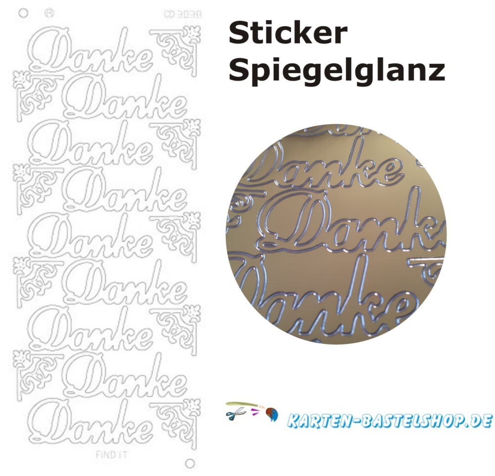 Platin-Sticker 3038 Danke