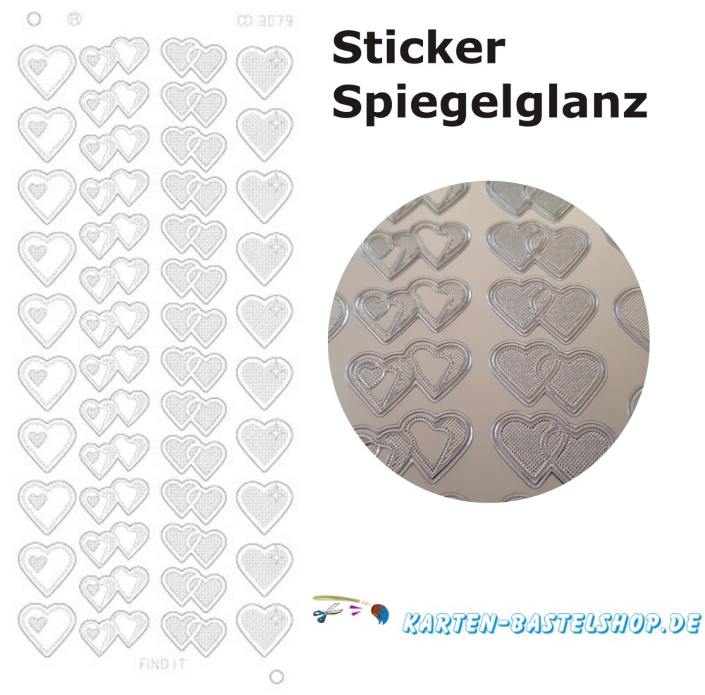 Platin-Sticker mit Spiegelglanz