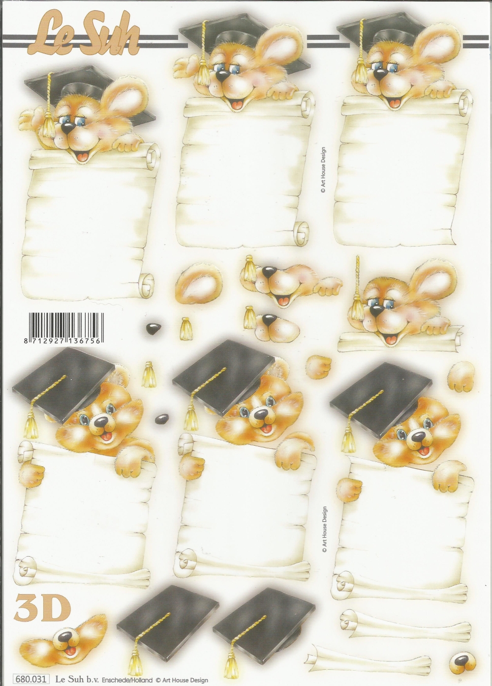 3D-Stanzbogen LeSuh Zeugnis