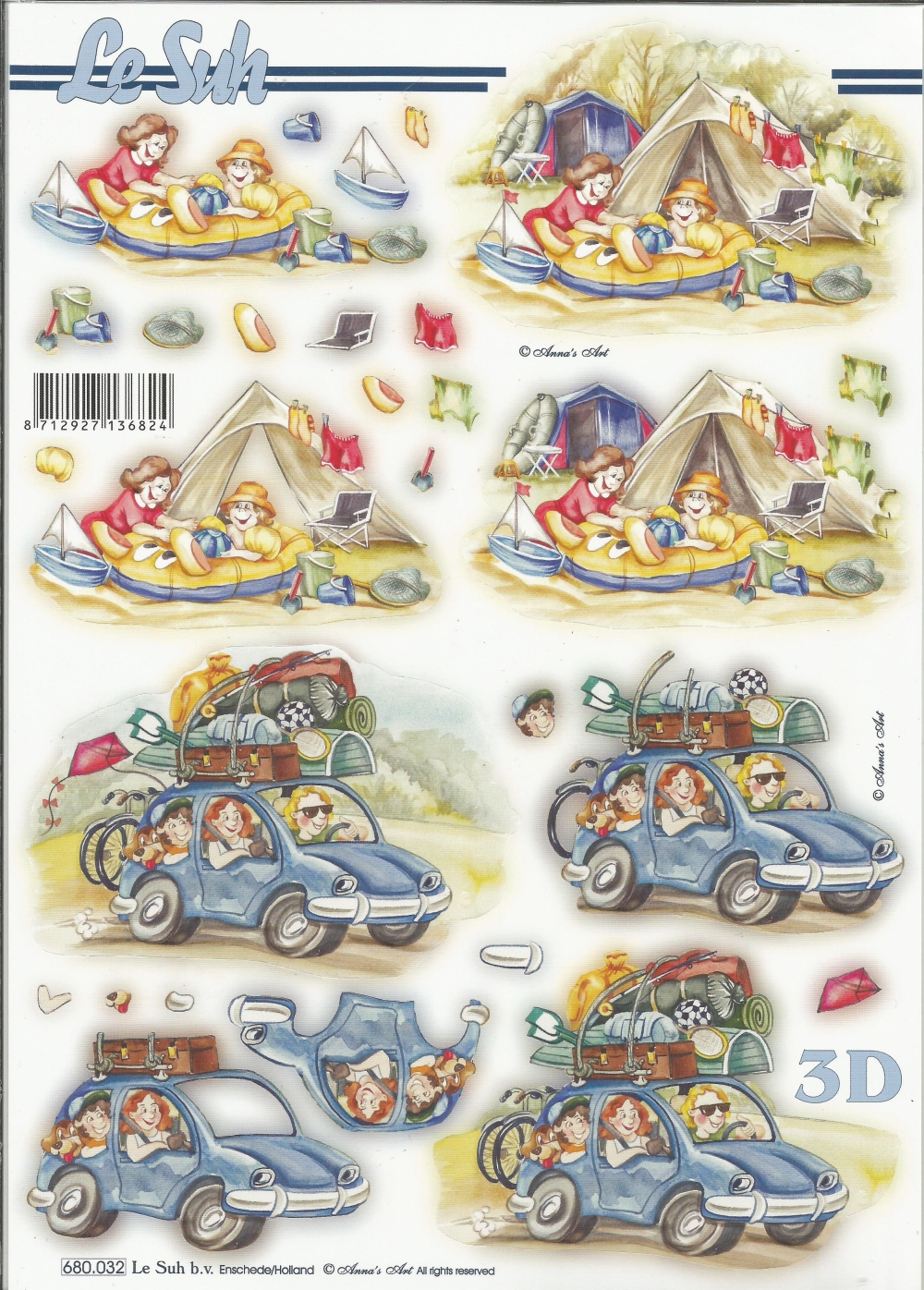 3D-Stanzbogen LeSuh Zelten