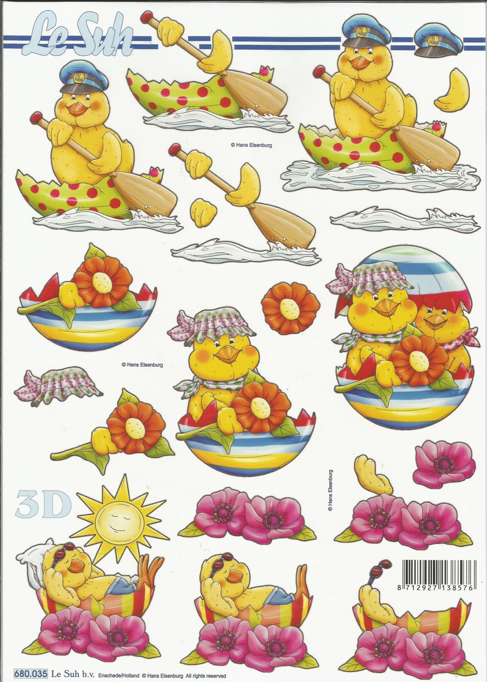 3D-Stanzbogen LeSuh Sommer