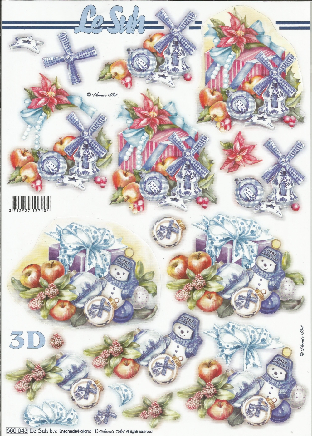 3D-Stanzbogen LeSuh Weihnachtsdeko